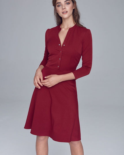 Robe droite manches 3/4