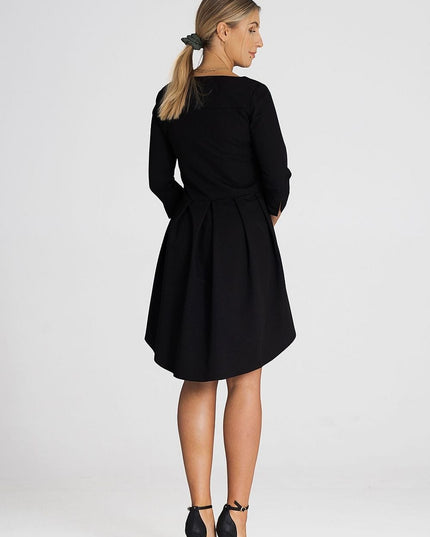 Robe asymétrique manches 3/4