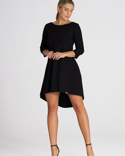 Robe asymétrique manches 3/4