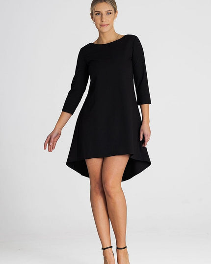 Robe asymétrique manches 3/4