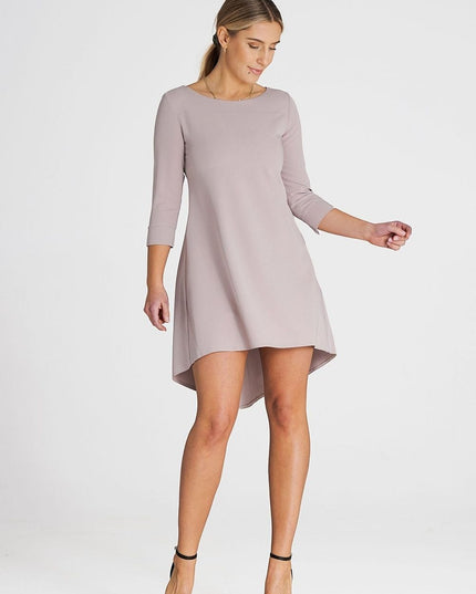 Robe asymétrique manches 3/4
