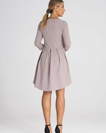 Robe asymétrique manches 3/4
