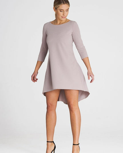 Robe asymétrique manches 3/4