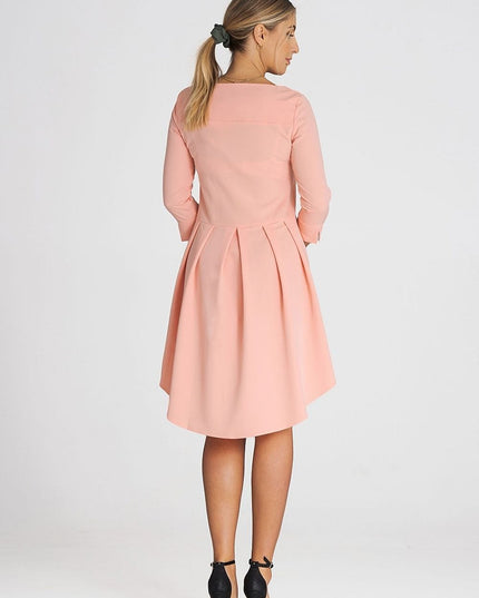 Robe asymétrique manches 3/4