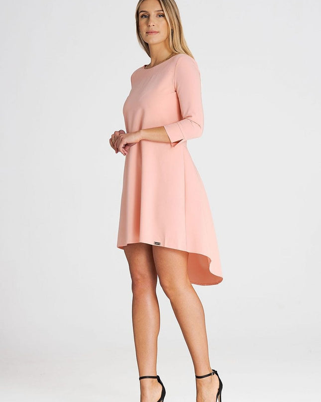 Robe asymétrique manches 3/4