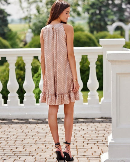 Robe cérémonie pois dos nu