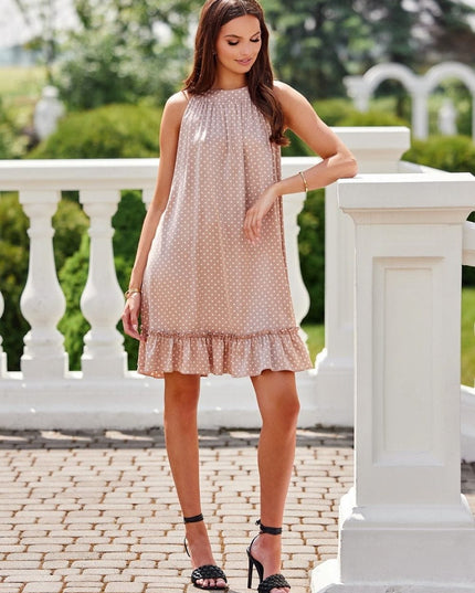 Robe cérémonie pois dos nu