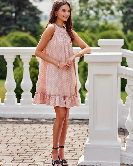 Robe cérémonie pois dos nu