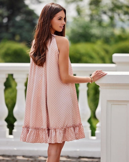 Robe cérémonie pois dos nu