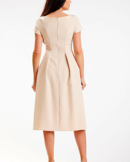 Robe midi encolure bateau