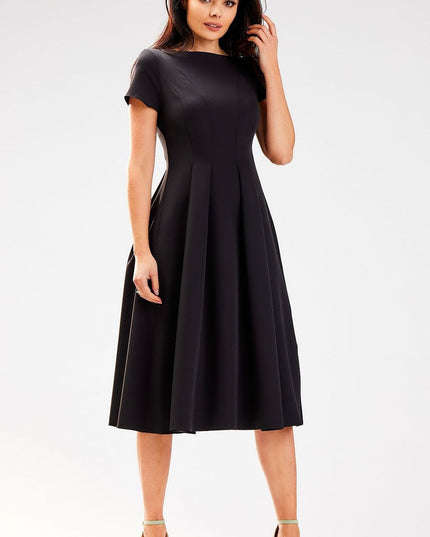 Robe midi encolure bateau