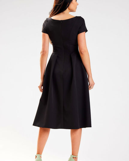 Robe midi encolure bateau