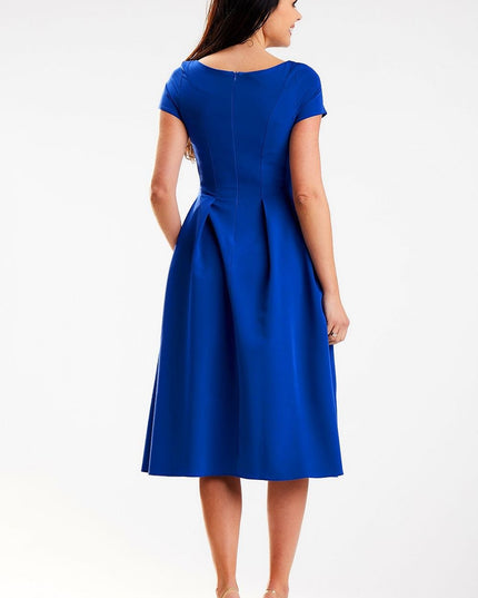 Robe midi encolure bateau