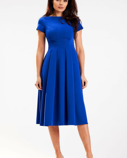 Robe midi encolure bateau