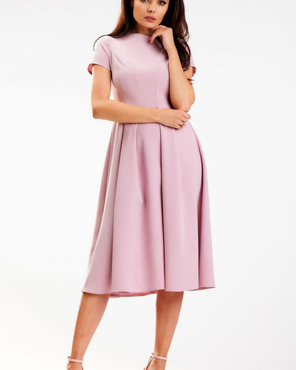 Robe midi encolure bateau