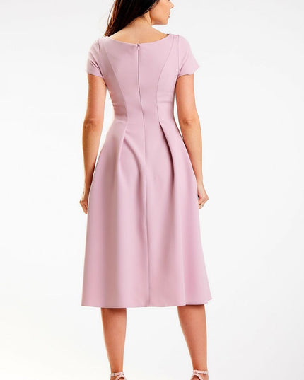 Robe midi encolure bateau