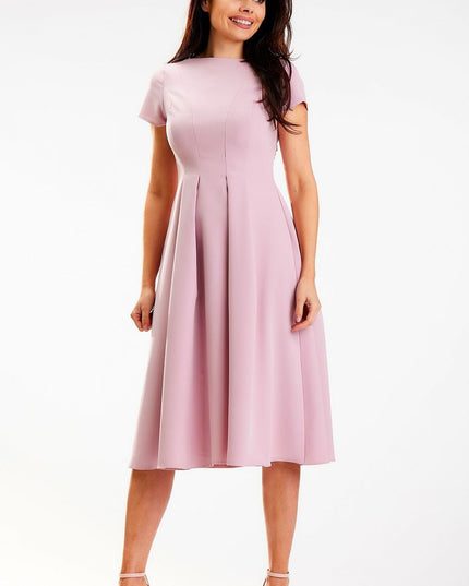Robe midi encolure bateau