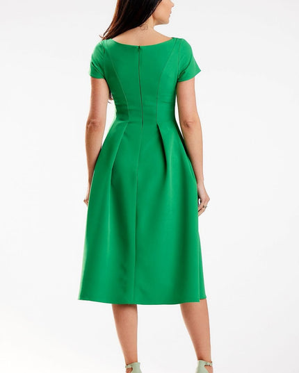 Robe midi encolure bateau