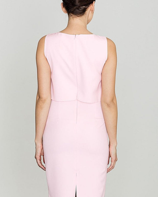 Robe ajustée rose tunique