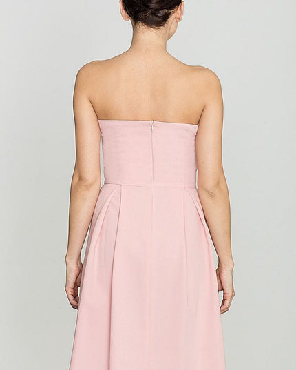 Robe bustier rose romantique