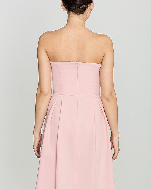 Robe bustier rose romantique