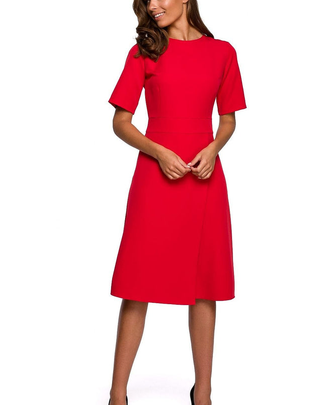 Robe trapèze élégante rouge