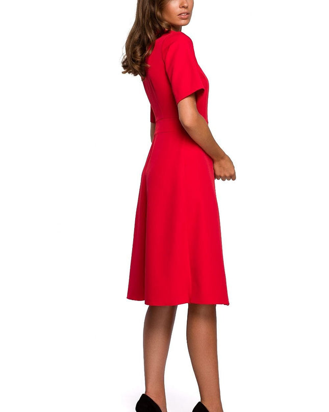 Robe trapèze élégante rouge