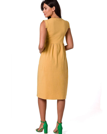 Robe midi taille haute