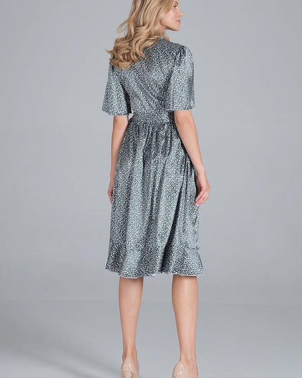 Robe midi en satin fluide