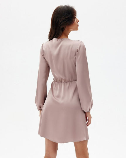 Robe satinée mini bleue