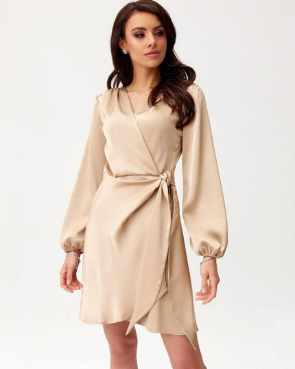 Robe satinée mini bleue