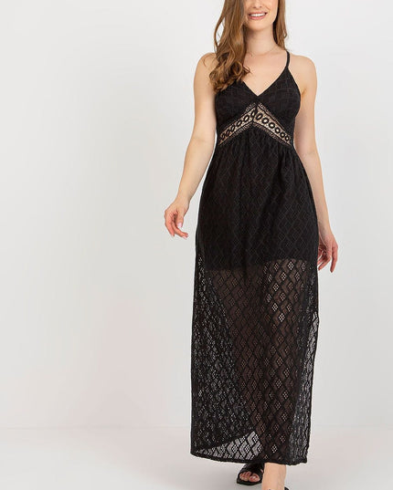 Robe longue blanche en dentelle