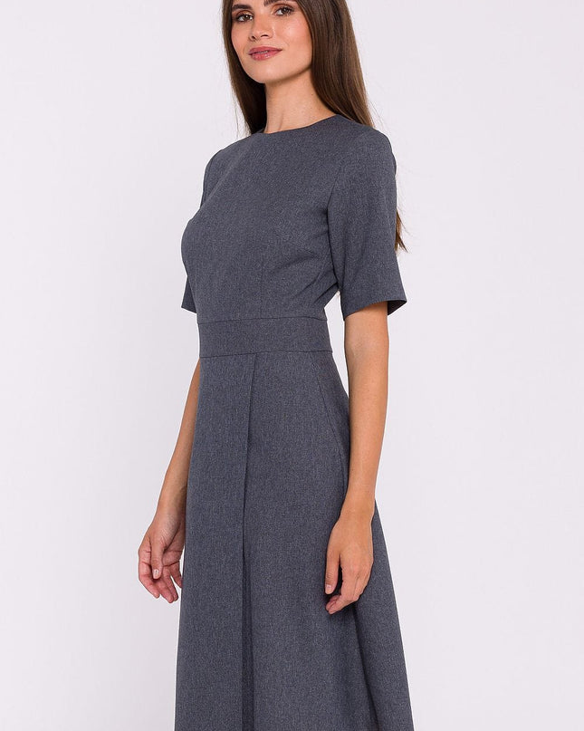 Robe trapèze manches courtes