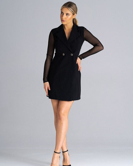 Mini robe veste manches longues