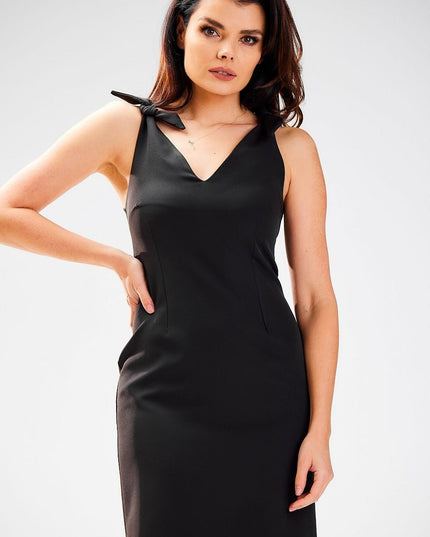Robe verte ajustée avec liens