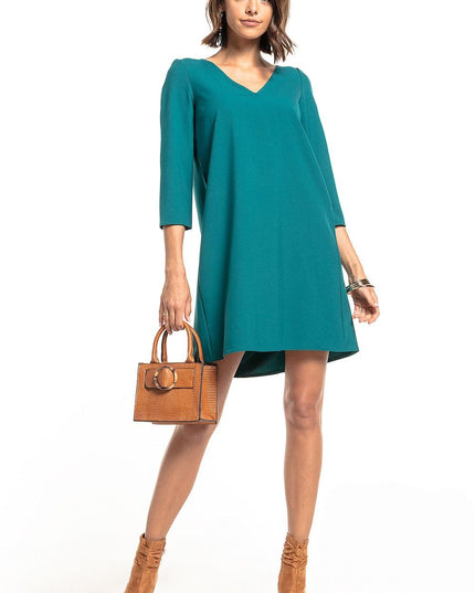 Robe verte col en cœur