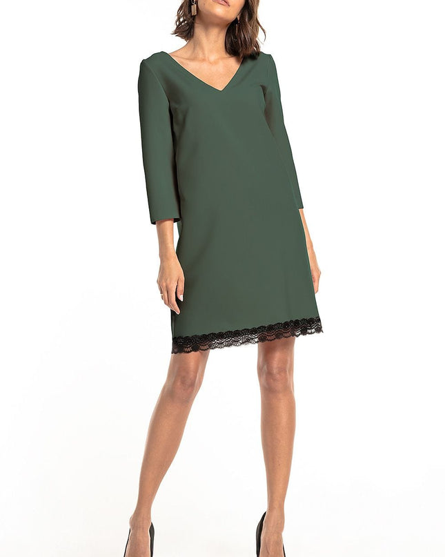 Robe verte simple en dentelle