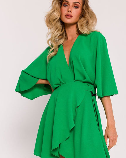 Robe verte manches chauve-souris