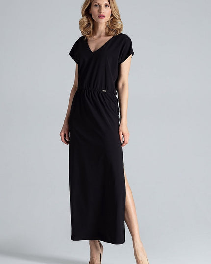 Robe longue fendue légère