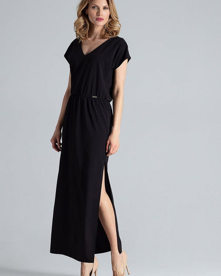 Robe longue fendue légère