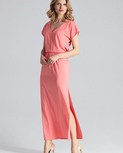 Robe longue fendue légère