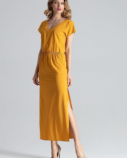 Robe longue fendue légère