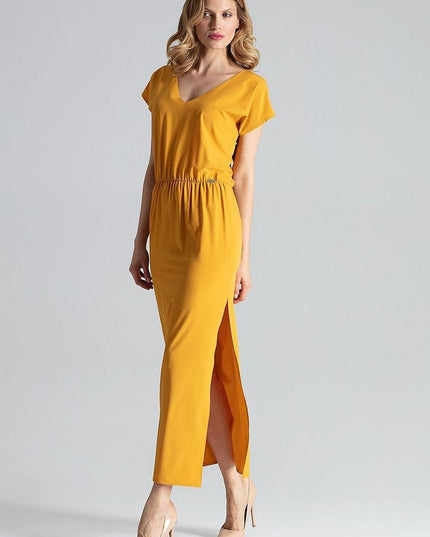 Robe longue fendue légère