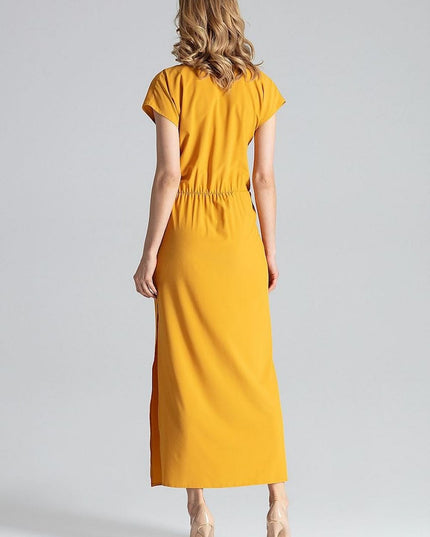 Robe longue fendue légère