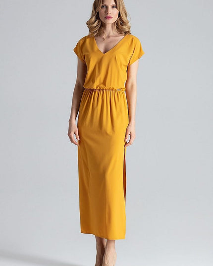 Robe longue fendue légère