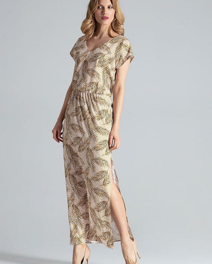 Robe longue fendue légère