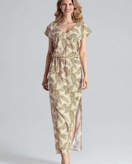 Robe longue fendue légère