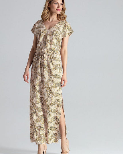 Robe longue fendue légère