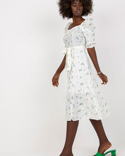 Robe midi fleurs légères