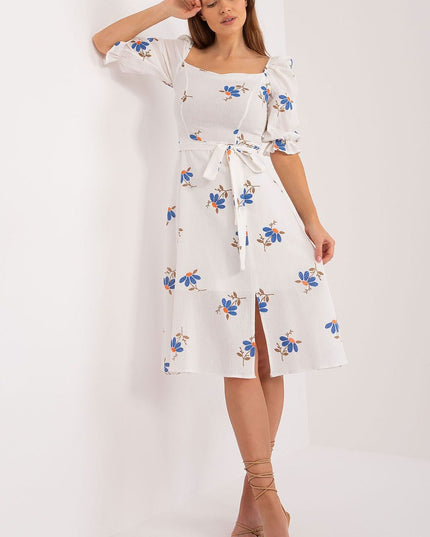 Robe midi fleurs légères